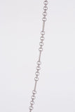 Clip chain bracelet and necklace set  silver