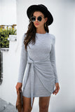 Knotted Ruched Dress