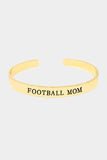 Football Mom Gold Dipped Cuff Bracelet