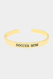 Soccer Mom Gold Dipped Cuff Bracelet