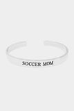 Soccer Mom Gold Dipped Cuff Bracelet