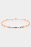 Live in the moment Thin Metal Hook Bracelet