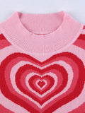 Heart Mock Neck Sweater Vest
