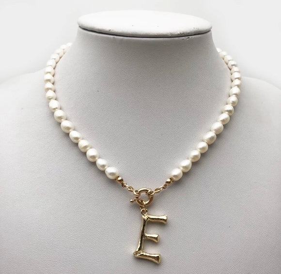 Pearl Initials Necklace - MeriMeriShop