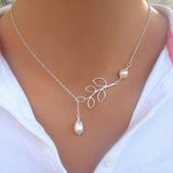 MINHIN Imitation Pearl Chokers Necklace White/Black Beads Rhinestone Ribbon Necklaces & Pendants Statement Necklace For Women - MeriMeriShop