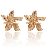 Vintage Elegant Golden Flower Earrings For Women Shiny Crystal Pendant Earrings Jewelry Fashion Pearl Earrings Cute Girl Gift - MeriMeriShop