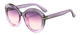 SHAUNA Retro Women Round Sun Glasses Brand Designer Fashion Double Colors Gradient Shades - MeriMeriShop