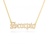Zircon Necklace 12 Constellation Zodiac Crystal English Letter Jewelry Gold Chain Alphabet Choker Necklace For Women BFF - MeriMeriShop