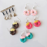 Earring For Women Resin Drop Custom Made Handmade Cute Girls Gift Cookies Macaron Cake Food Donuts - MeriMeriShop