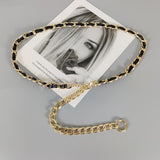 Gold chain belt elastic silver metal waist belts for women ceiture femme stretch cummerbunds ladies coat ketting riem waistband - MeriMeriShop