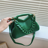 Top Brand Triangle Handbag Designer Pleated Shoulder Bag for Women Clutch Purses High Quality Crossbody Bag Satchels Hobo Bags - MeriMeriShop