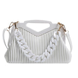 Top Brand Triangle Handbag Designer Pleated Shoulder Bag for Women Clutch Purses High Quality Crossbody Bag Satchels Hobo Bags - MeriMeriShop
