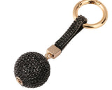 Fancy&Fantasy New Strass Rhinestone High Quality Leather Strap Crystal Ball Car Keychain Charm Pendant Key Ring For Women - MeriMeriShop