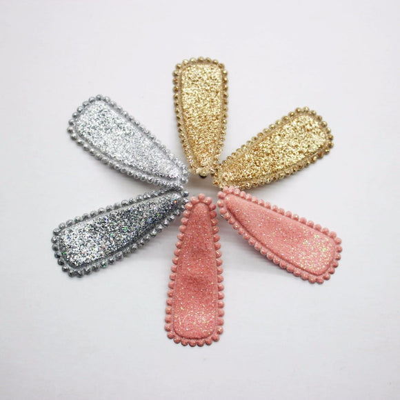 Wholesale 6 pcs/lot glitter hair clips beautiful 4cm hairpins fashionable hair accessories for little girls easter gifts - MeriMeriShop