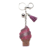 Handmade jewelry Keychain Crystal Stone Silver Chain Tassels Beads Strand Pendant Charm Key Chains Bohemian Summer Accessories - MeriMeriShop