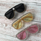 ZAOLIHU Brand 3 Colors Square Sunglasses Oversized luxury Rhinestones Sunglasses Round Sunglasses men shades for women - MeriMeriShop