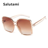 Vintage Oversize Square Sunglasses Women Men Luxury Brand Black Brown Big Frame Sun Glasses Female Shades Coulos - MeriMeriShop
