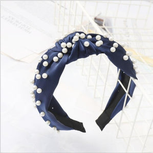 Fashion Pearl Hair Accessories Adlut High Elastic Hair Band Headband For Girls Hairband Wholesale Hair Hoop Turban - MeriMeriShop