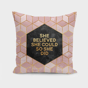She believed she could, so she did Cushion/Pillow - MeriMeriShop